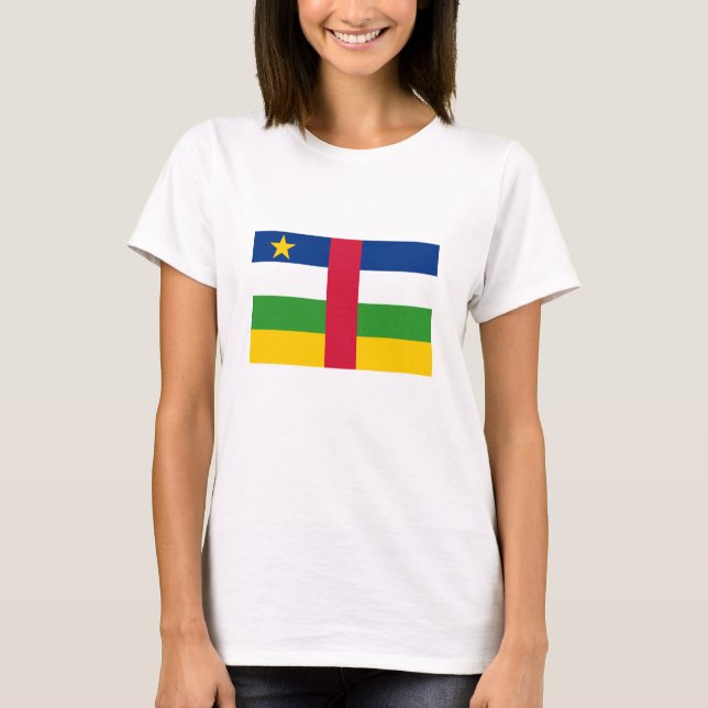 Central African Republic Flag T-Shirt (Front)