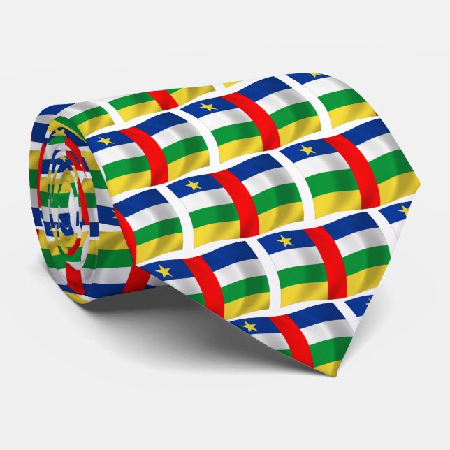 Central African Republic Flag Tie (Rolled)