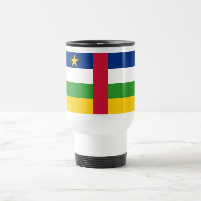 Central African Republic Flag Travel Mug (Center)