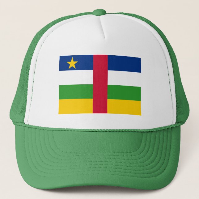 Central African Republic Flag Trucker Hat (Front)