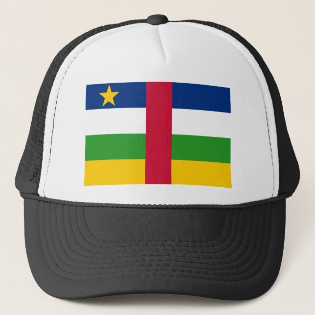 Central African Republic Flag Trucker Hat (Front)