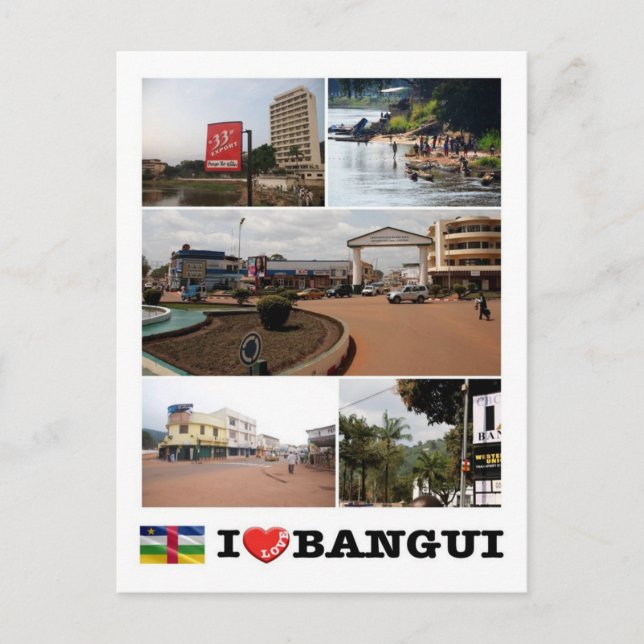 Central African Republic - I Love Bangui - Postcard (Front)