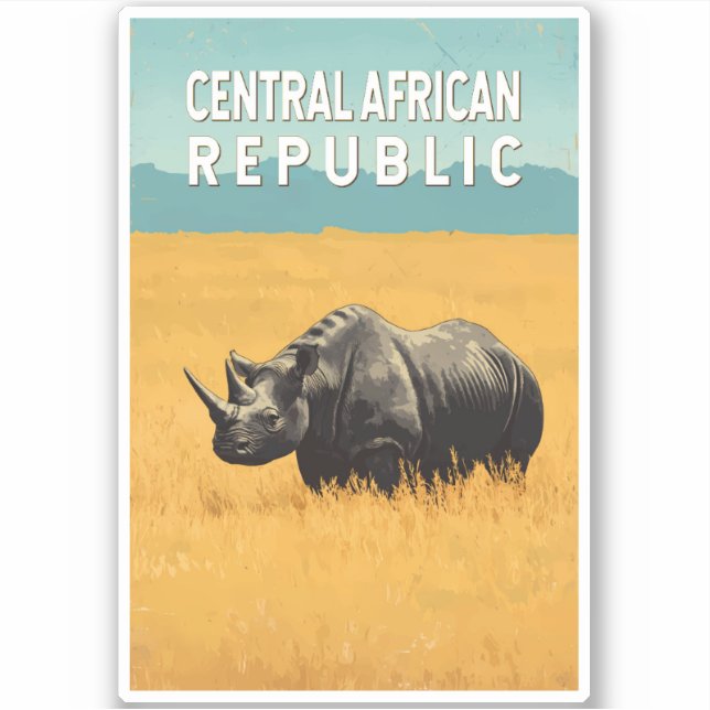 Central African Republic Illustration Travel Art (Front)