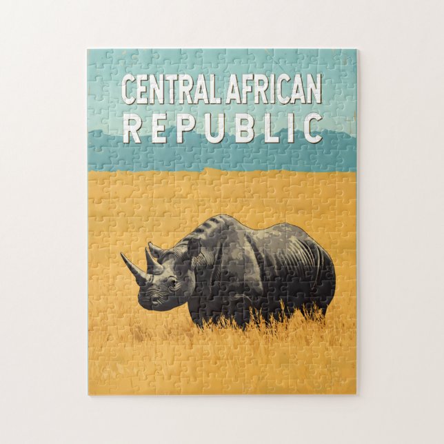 Central African Republic Illustration Travel Art Jigsaw Puzzle (Vertical)