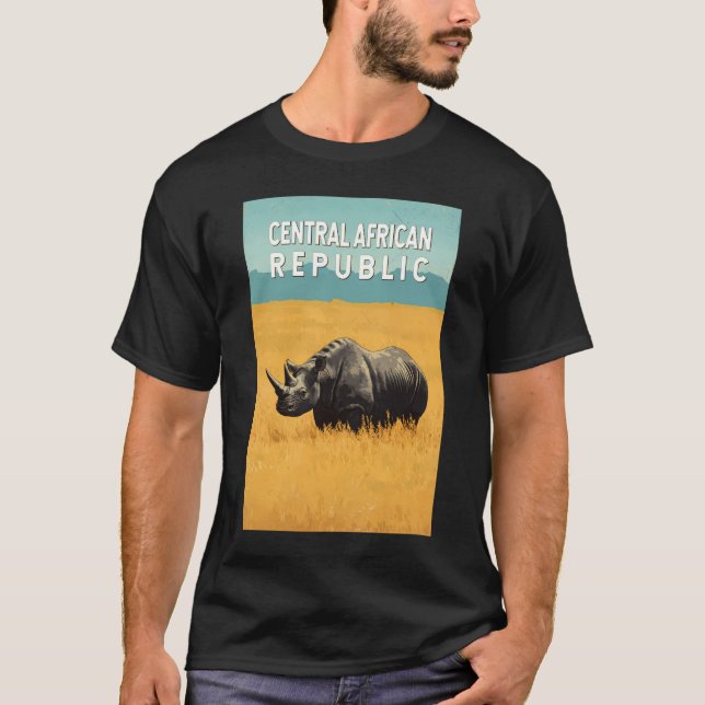 Central African Republic Illustration Travel Art T-Shirt (Front)