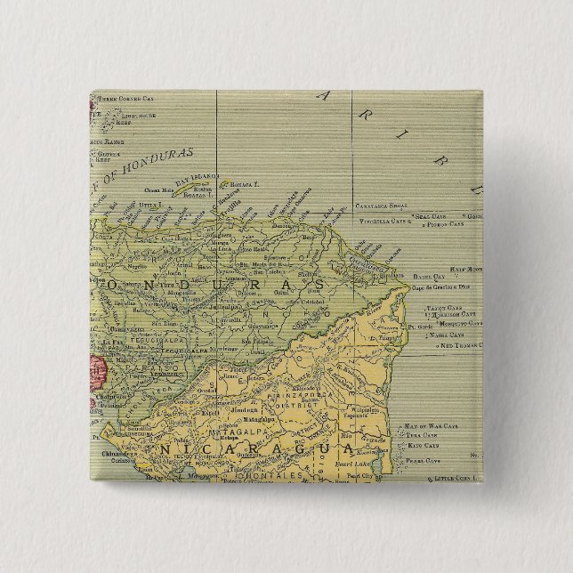 Central America 5 15 Cm Square Badge (Front)