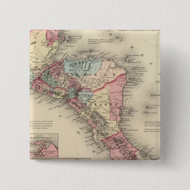 Central America 5 15 Cm Square Badge (Front)