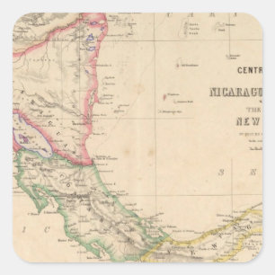 Central America 9 Square Sticker