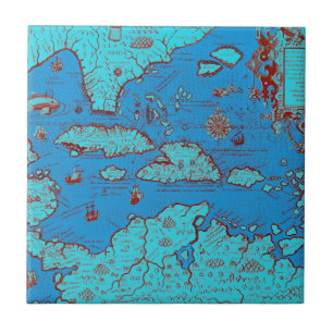 Central America ('America Occidentalis') Tile