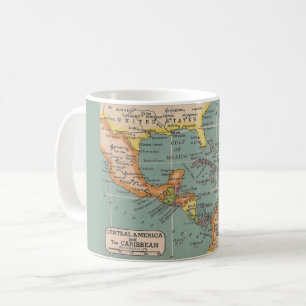 Central America & the Caribbean Colourful Map Mug