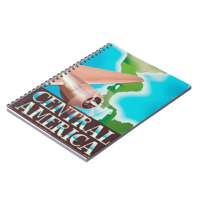 Central America vintage flight poster Notebook (Left Side)