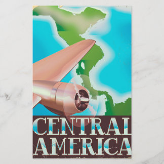 Central America vintage flight poster Stationery