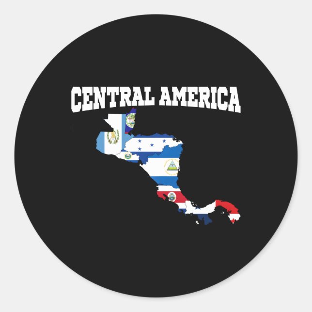 Central American Flags Central America Countries M Classic Round Sticker (Front)
