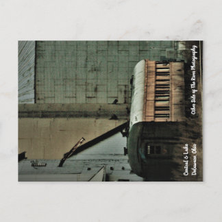 Central and Lake Train Tracks Delaware, Ohio Postcard