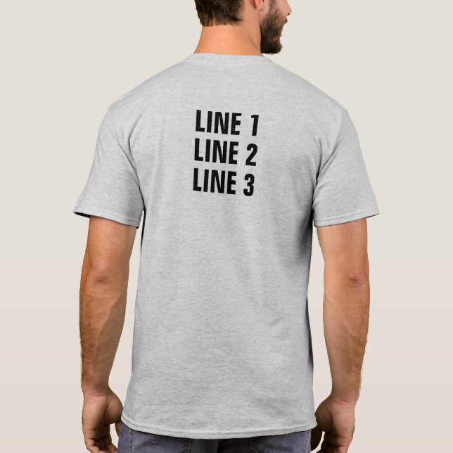 Central AR Chapter - Cust 3 Lines Back Blk T-Shirt (Back)