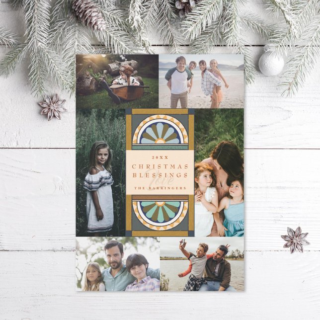Central Arches Elegant Christmas Multi Photo Holiday Card (Creator Uploaded)