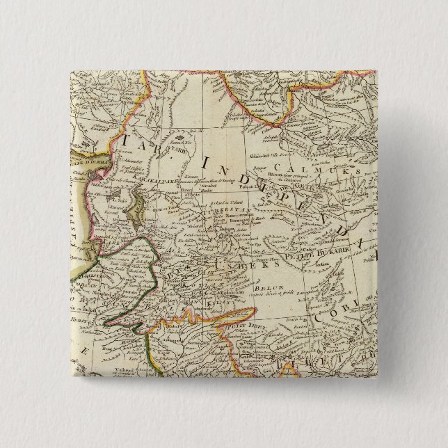 Central Asia 15 Cm Square Badge (Front)