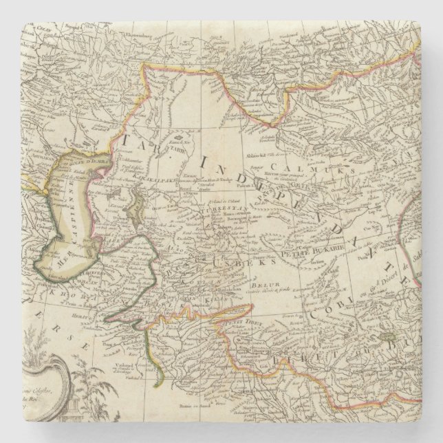 Central Asia 2 Stone Coaster (Front)