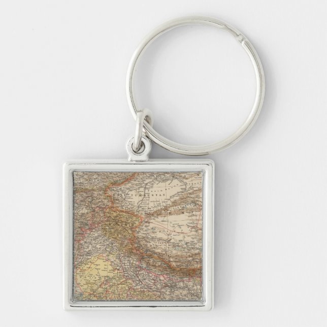 Central Asia, India Key Ring (Front)