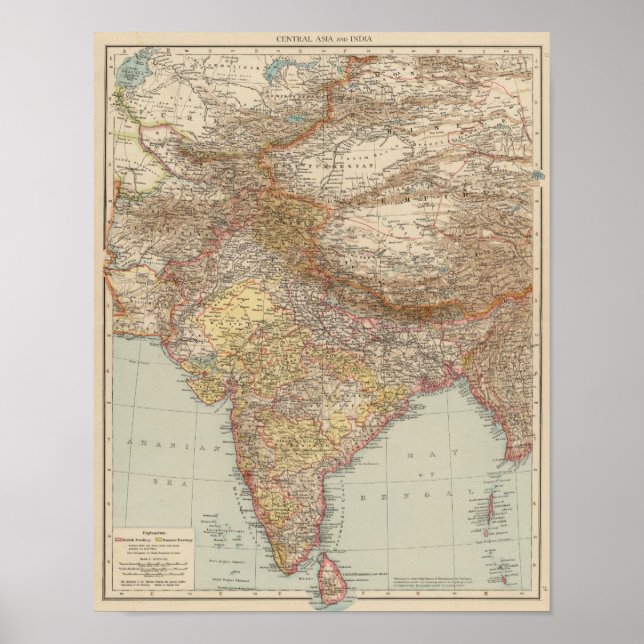 Central Asia, India Poster (Front)