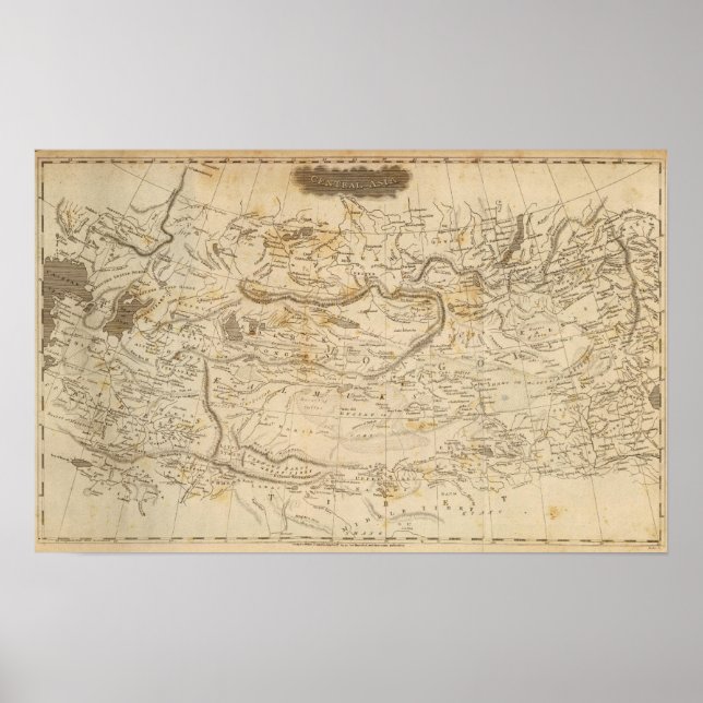 Central Asia Map by Arrowsmith Poster (Front)