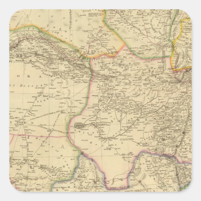 Central Asia Square Sticker (Front)