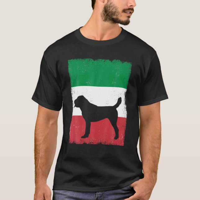 Central Asian Shepherd Dog Dog Italy Flag Italian T-Shirt (Front)