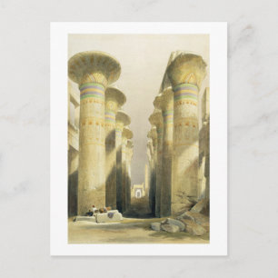 Central Avenue of the Great Hall of Columns, Karna Postcard