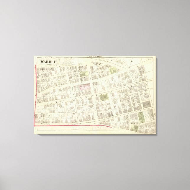 Central Baptist Church Saint Peters Atlas Map Canvas Print (Front)