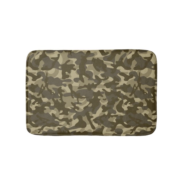 Central Camouflage  Bath Mat (Front)