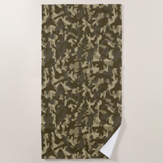 Central Camouflage Beach Towel (Front)