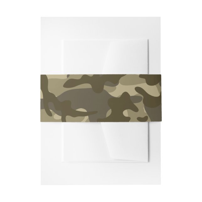 Central Camouflage  Invitation Belly Band (Front Example)
