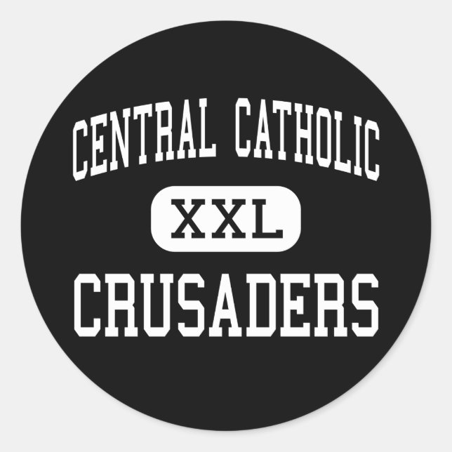 Central Catholic - Crusaders - High - Canton Ohio Classic Round Sticker (Front)