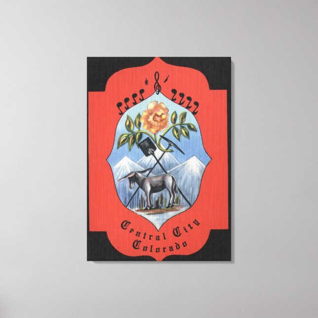 Central City, Colorado - Official City Seal View Canvas Print (Front)