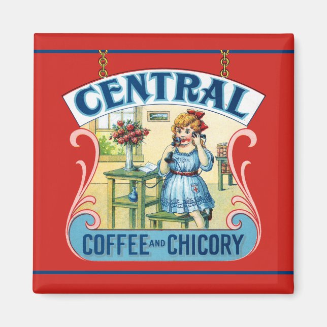 Central Coffee Coffee and Chicory Magnet (Front)