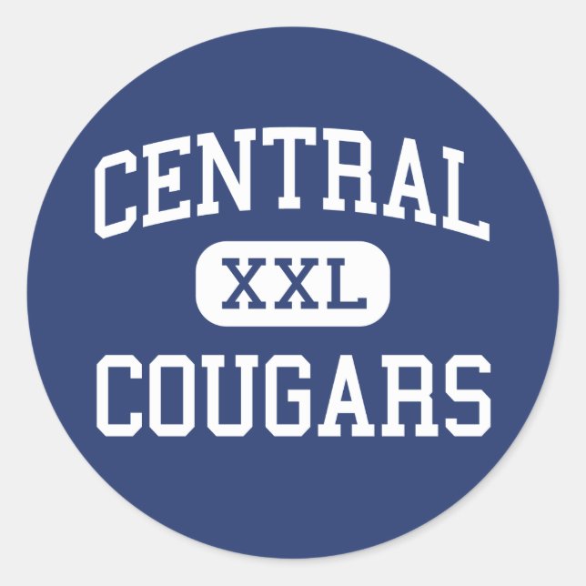 Central Cougars Middle Greenwich Connecticut Classic Round Sticker (Front)