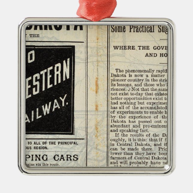 Central Dakota Metal Tree Decoration (Front)