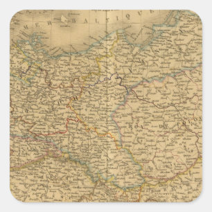 Central Europe 3 Square Sticker
