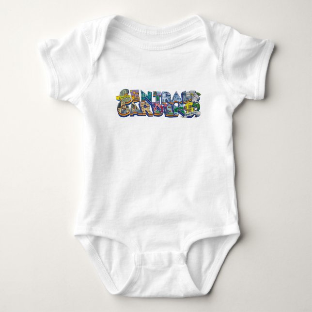 Central Gardens Mural Baby Bodysuit (Front)