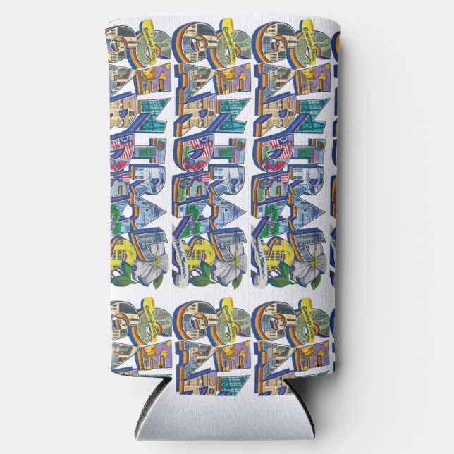 Central Gardens Mural Can Cooler (Front)