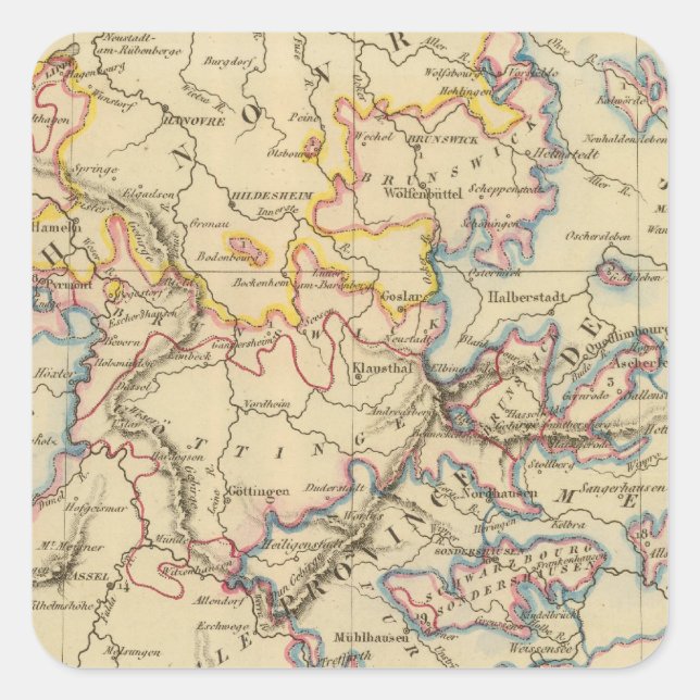 Central Germany Square Sticker (Front)