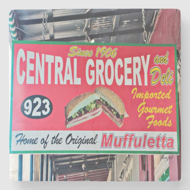 Central Grocery Store, New Orleans Stone Coaster (Front)