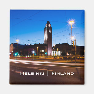 Central Helsinki during Blue Hour Magnet