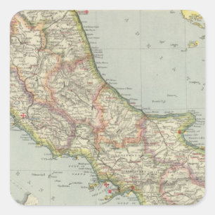 Central Italy Square Sticker