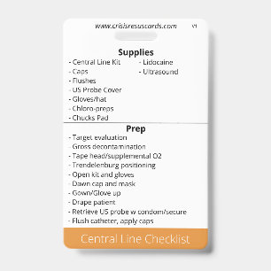 Central Line Checklist ID Badge