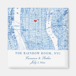 Central Manhattan Destination Wedding Favour Magne Magnet
