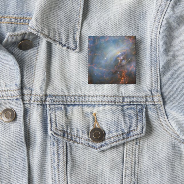 Central Neutron Star In The Crab Nebula. 15 Cm Square Badge (In Situ)