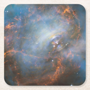 Central Neutron Star In The Crab Nebula. Square Paper Coaster