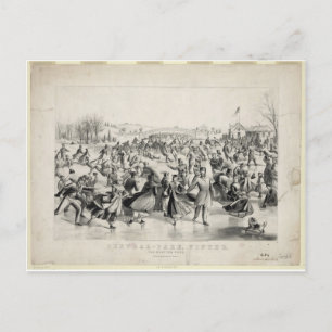 Central Park, 1862, Currier & Ives Postcard