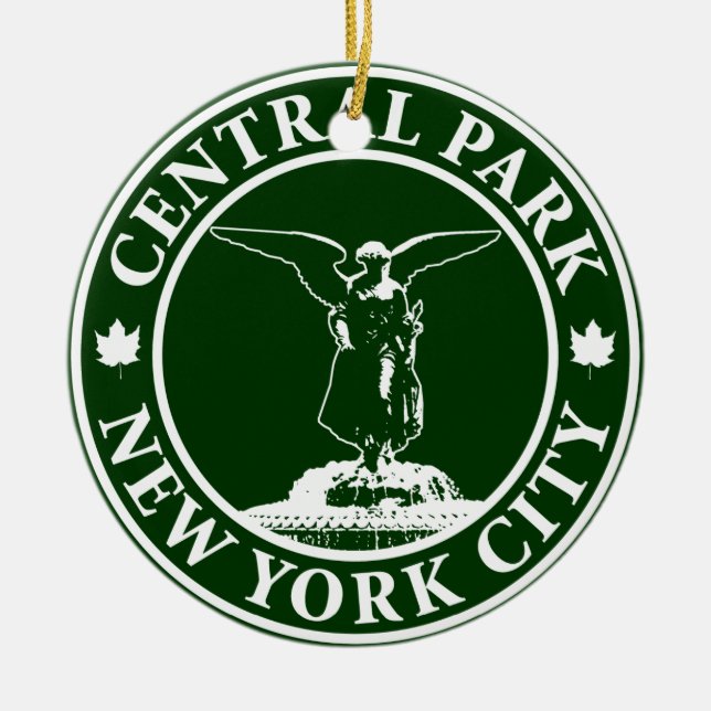 Central Park Angel Ceramic Tree Decoration (Front)
